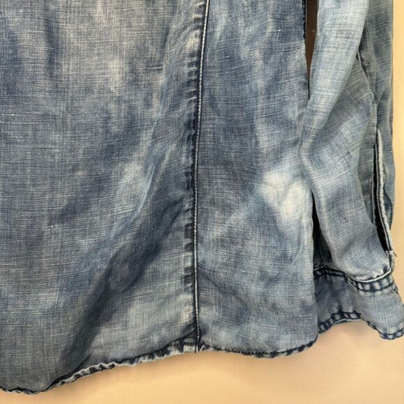 Blank NYC Blue Button Down Shirt - Picture 6 of 10